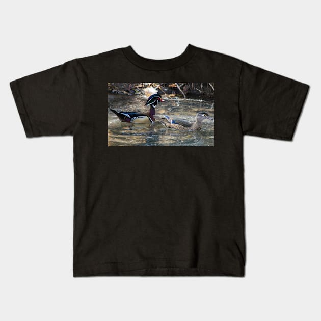 Wood Ducks. Kids T-Shirt by CanadianWild418